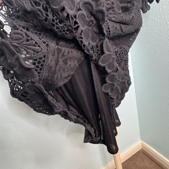 NWT Alfani Plus Size Black Lace Crochet Floral Dress - Picture 7 of 12